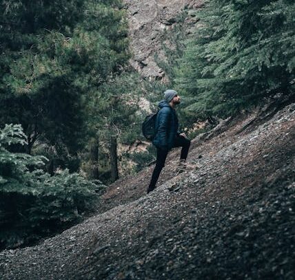 A Hiking Fitness Plan - Hiker climbing an incline