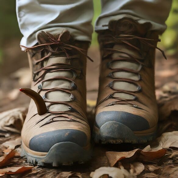 Are Leech Bites Dangerous - Leech on a hiking boot