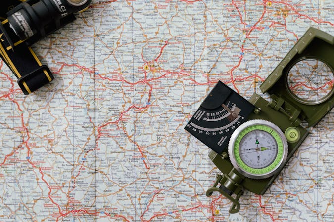 How To Plan A Day Hike - Compass and Map