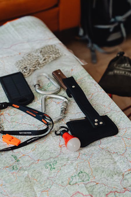 How To Plan A Day Hike - Map and hiking gear