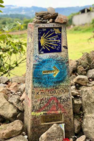 The History Of Hiking - Sign on the Camino de Santiago