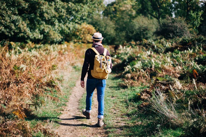 Hiking Errors To Avoid - Man hiking in jeans