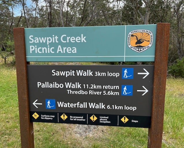 Sawpit Creek Hike - Hike Sign