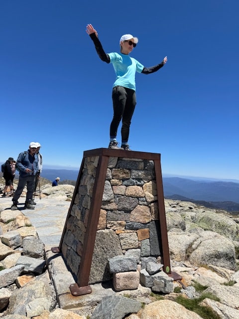 Mount Kosciuszko Facts - Standing on the top of the plinth